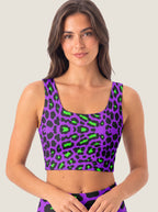 Neon Leopard Print Sports Bra Set