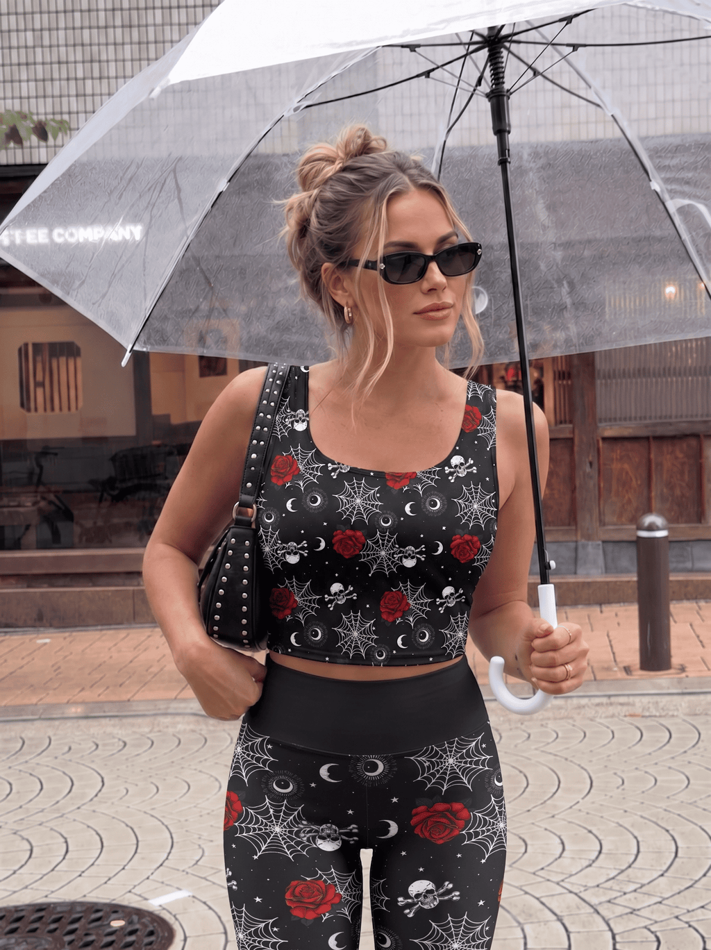 Midnight Rose Longline Sports Bra Set