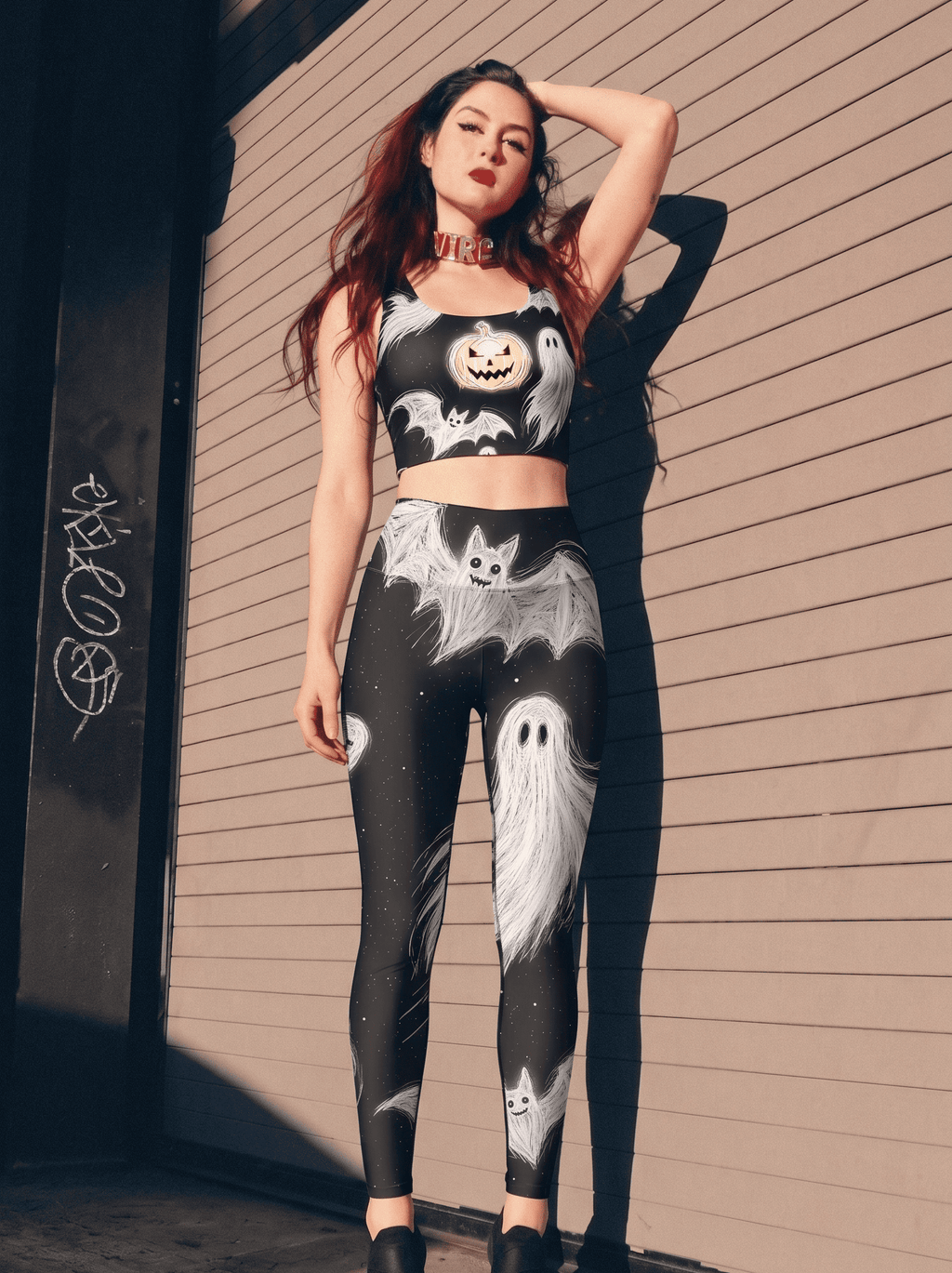 Midnight Haunt Longline Sports Bra Set
