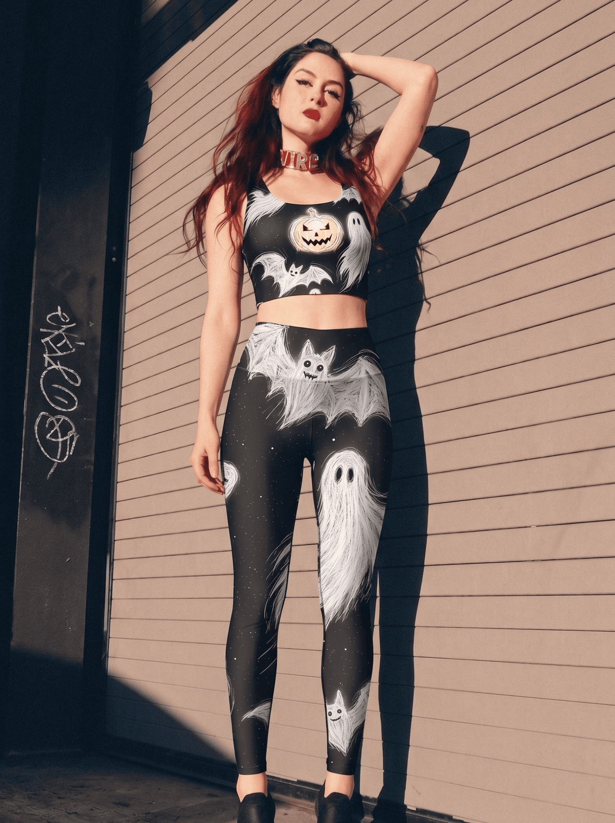 Midnight Haunt Longline Sports Bra Set