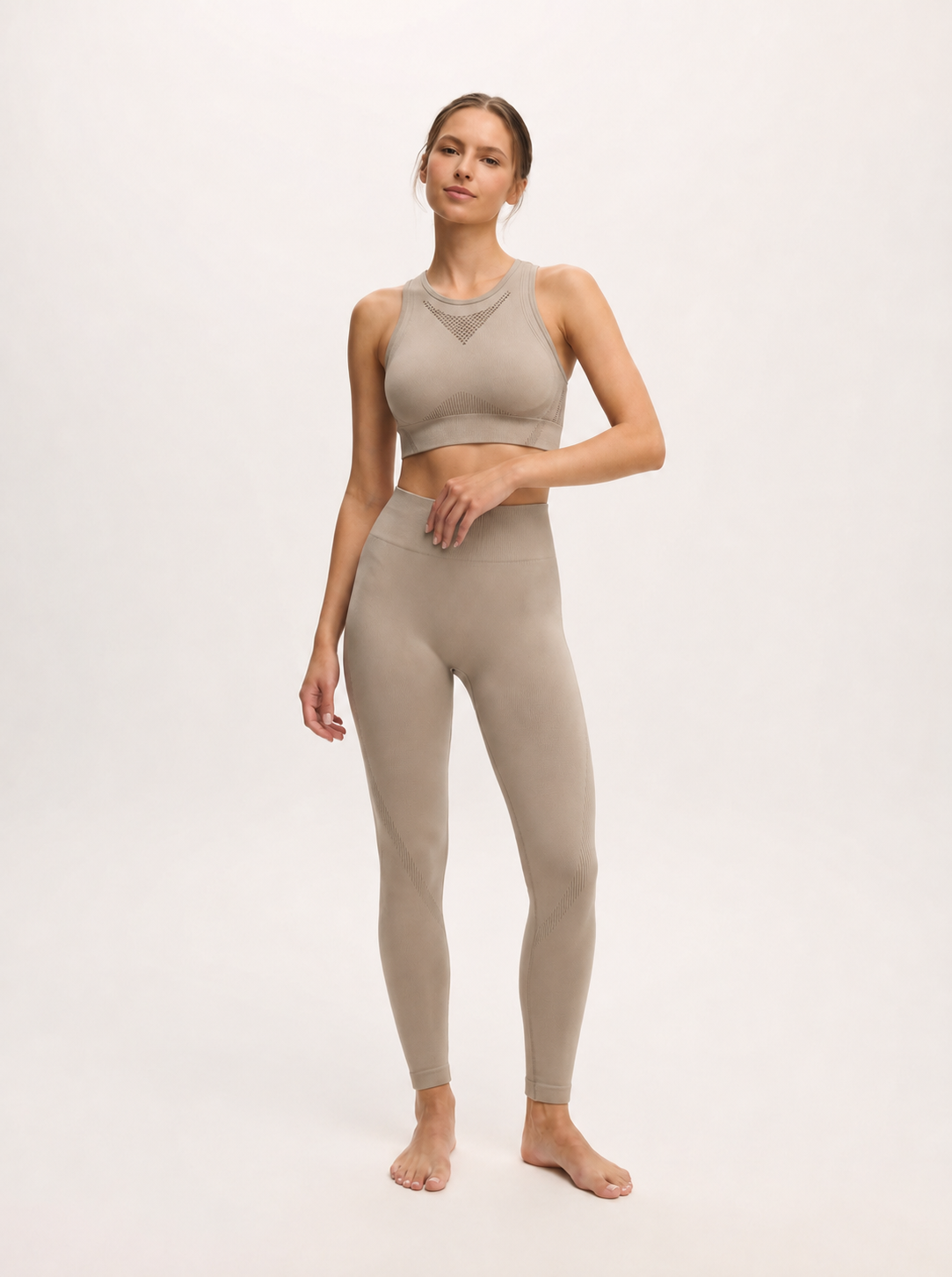 The Aura Series: Mesh-Detail High-Neck Bra