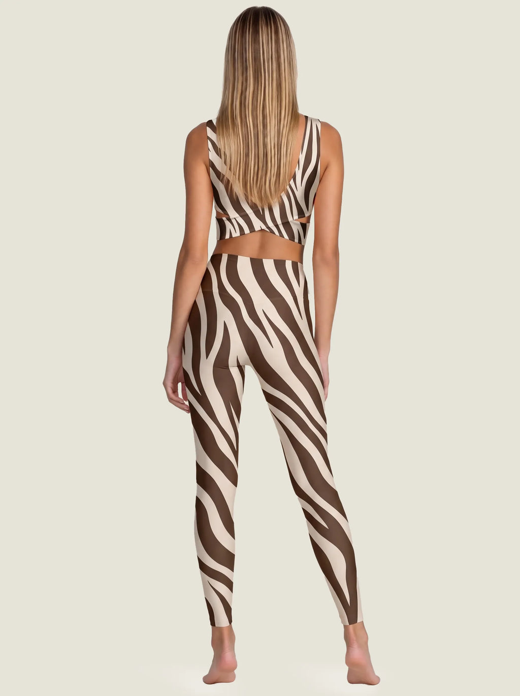 Abstract Zebra Stripe Bralette Set