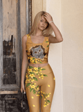 Cardboard Cat Blossom Bralette Set