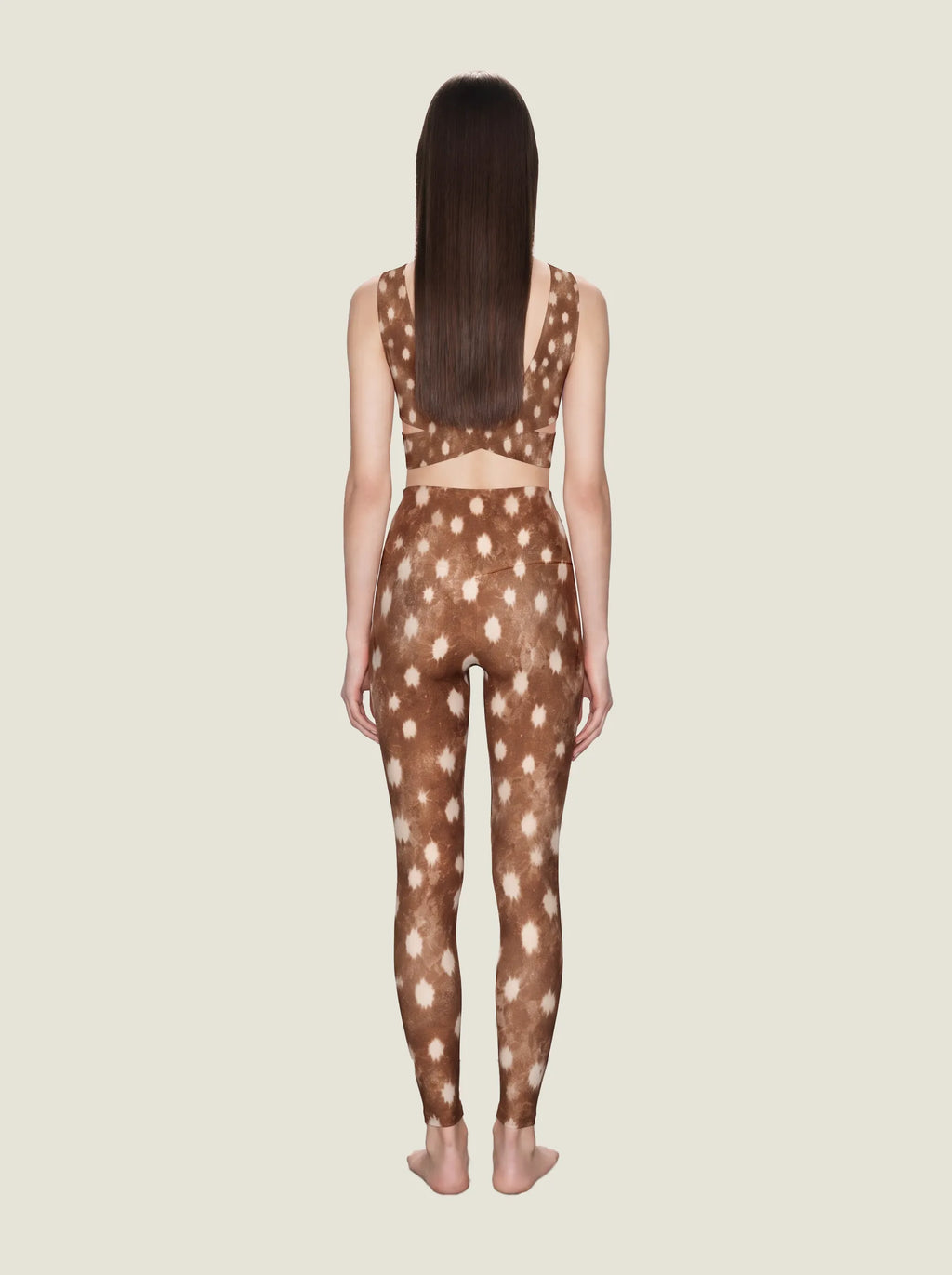 Soft Mist Deer Print Bralette Set