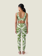 Tropical Palm Scarf Print Bralette Set