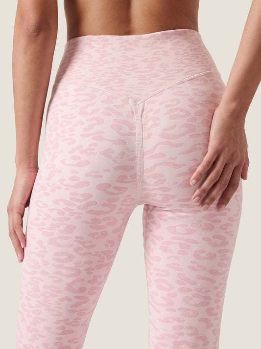 Leopard Jacquard Seamless Flare Pants