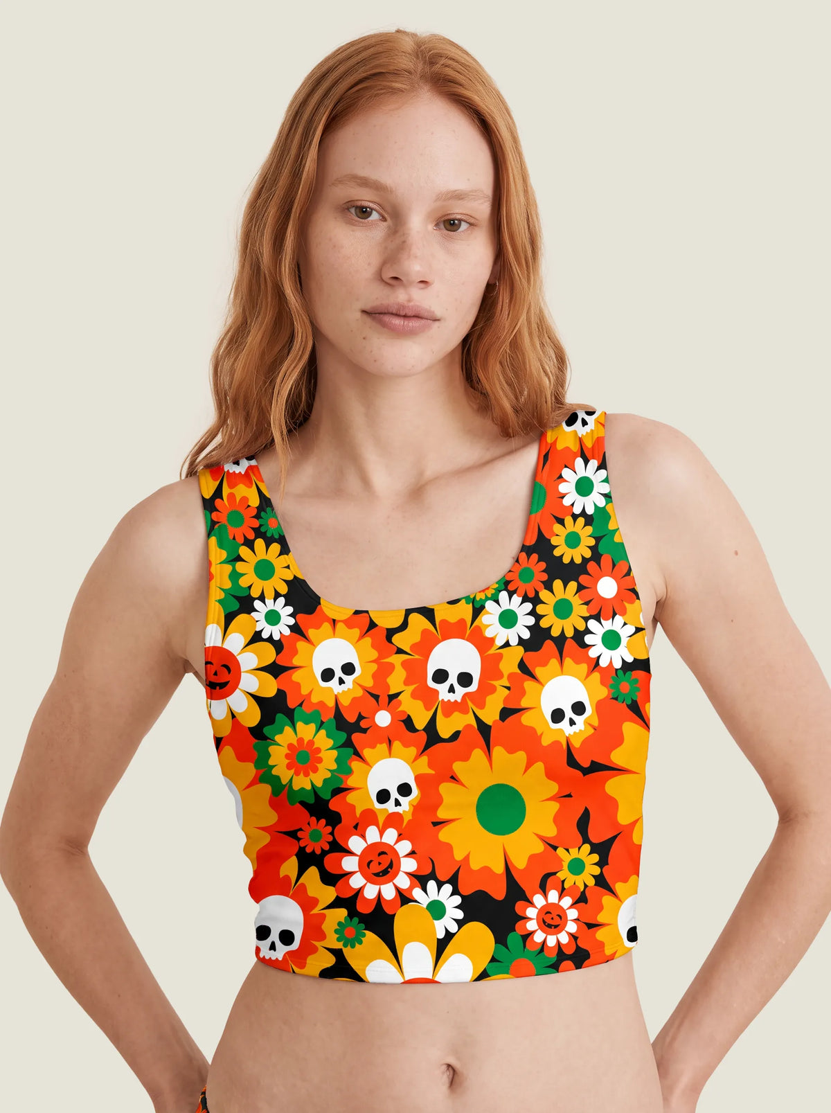 Retro Skull Daisy Bralette Set