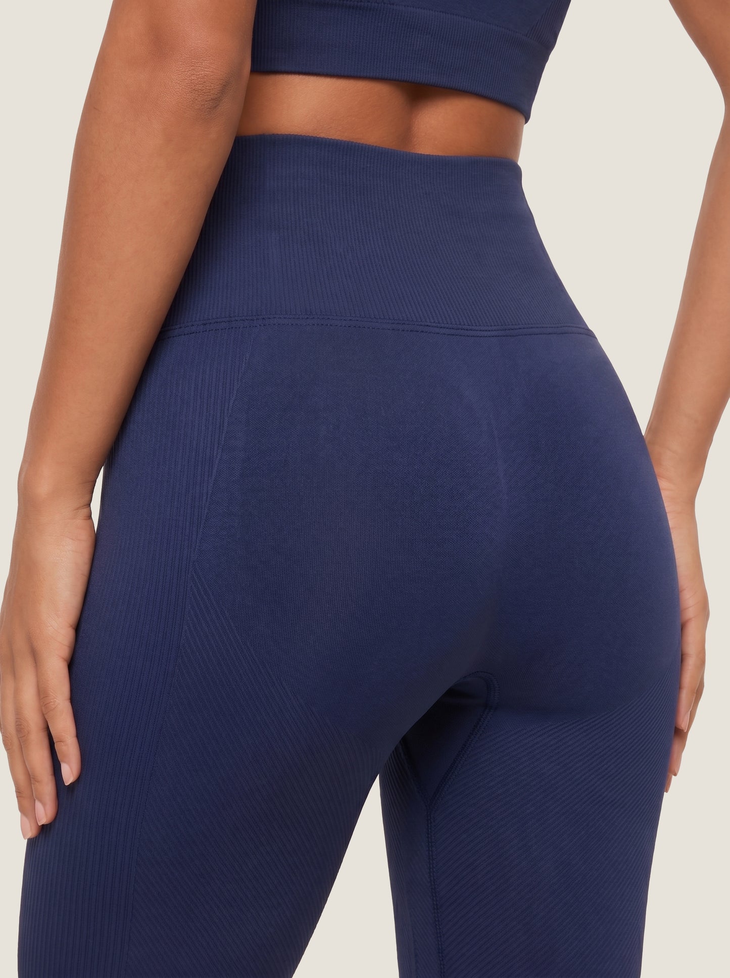 Ribbed Half-Zip Seamless Set