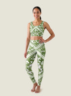 Tropical Palm Scarf Print Bralette Set