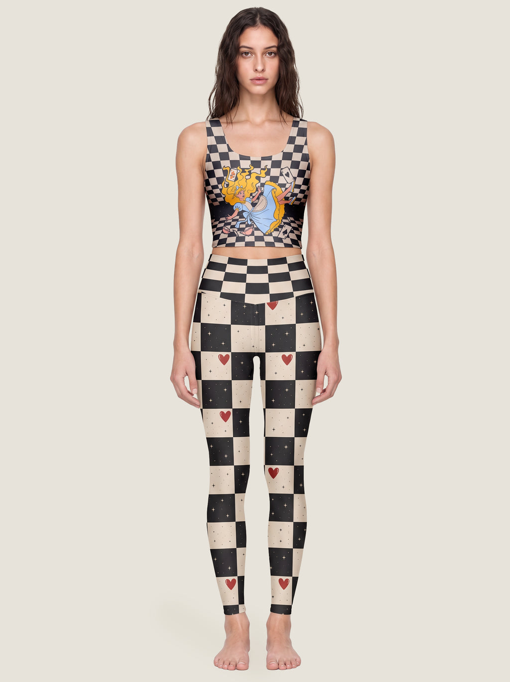 Wonderland Checkered Dream Sports Bra Set