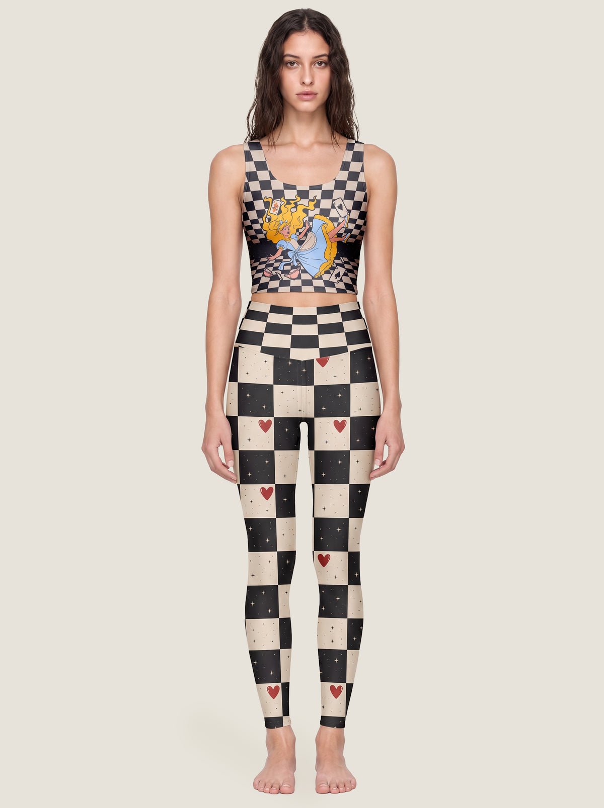 Wonderland Checkered Dream Sports Bra Set