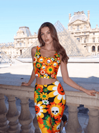 Retro Skull Daisy Bralette Set