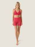 Ruched-Front V-Neck Seamless Set