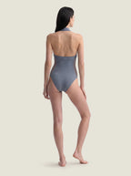 Halter-Neck Braided-Trim Seamless Bodysuit