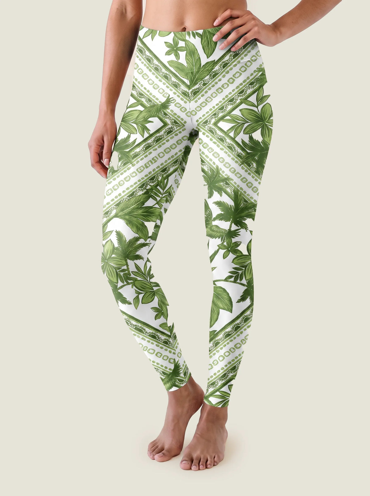 Tropical Palm Scarf Print Bralette Set