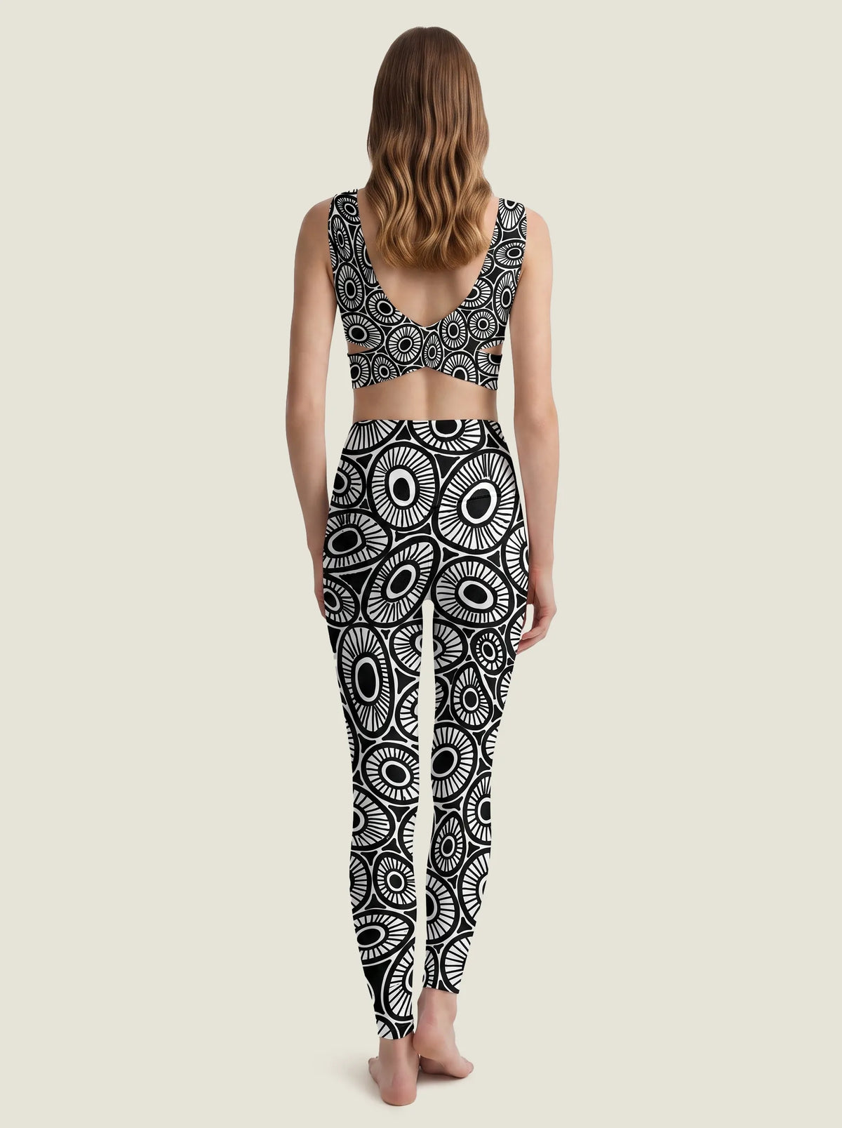 Black Cat Eye Pattern Bralette Set