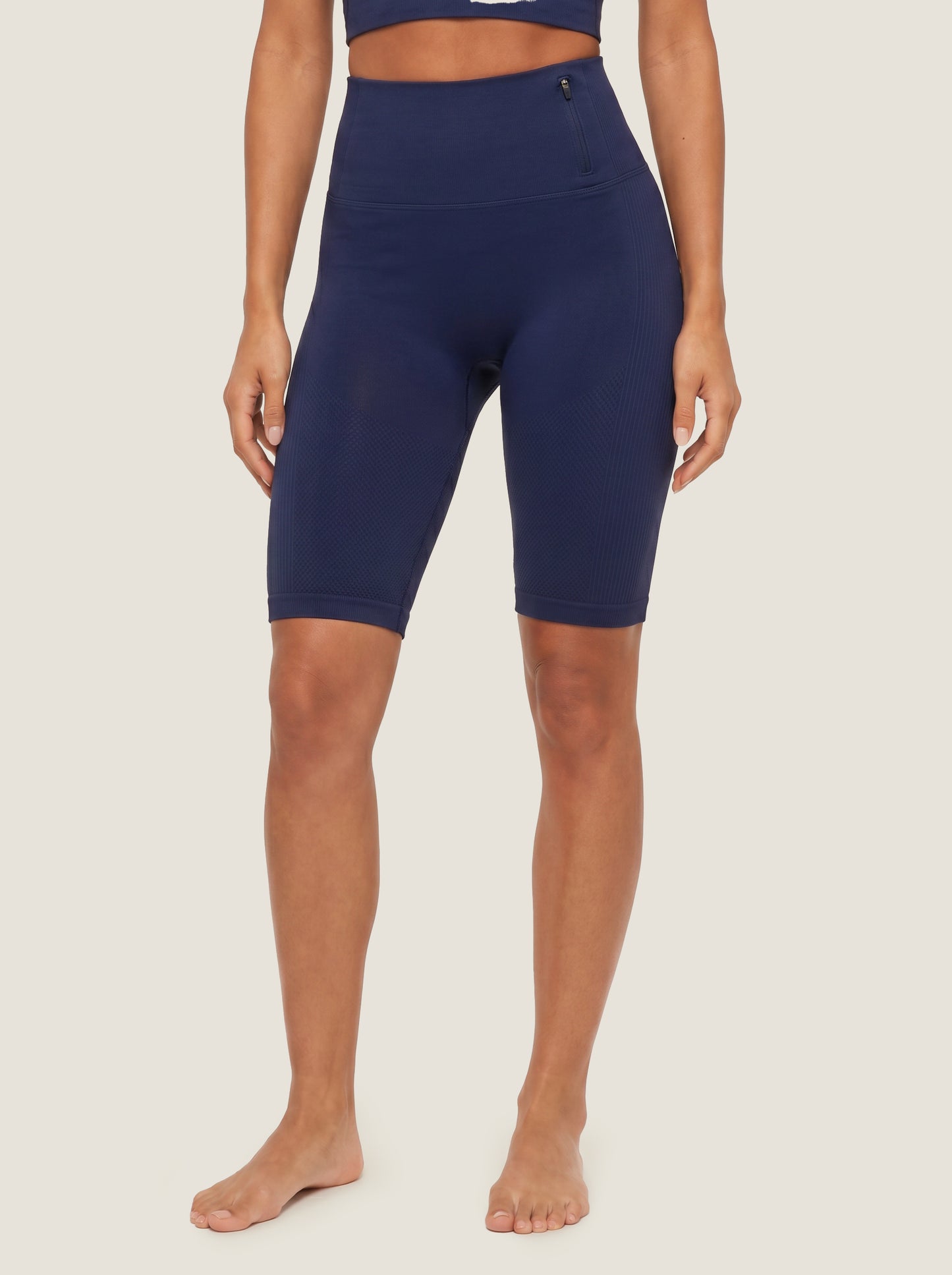 Ribbed Half-Zip Seamless Set