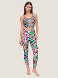 Vibrant Boho Mosaic Sports Bra Set