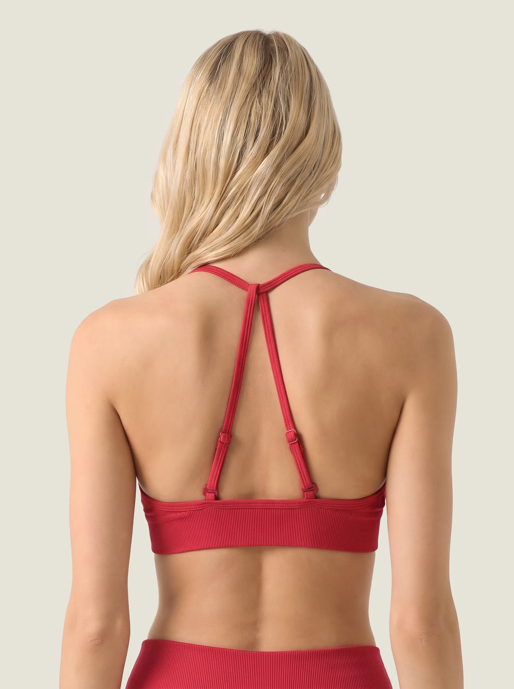 Ruched-Front V-Neck Seamless Set