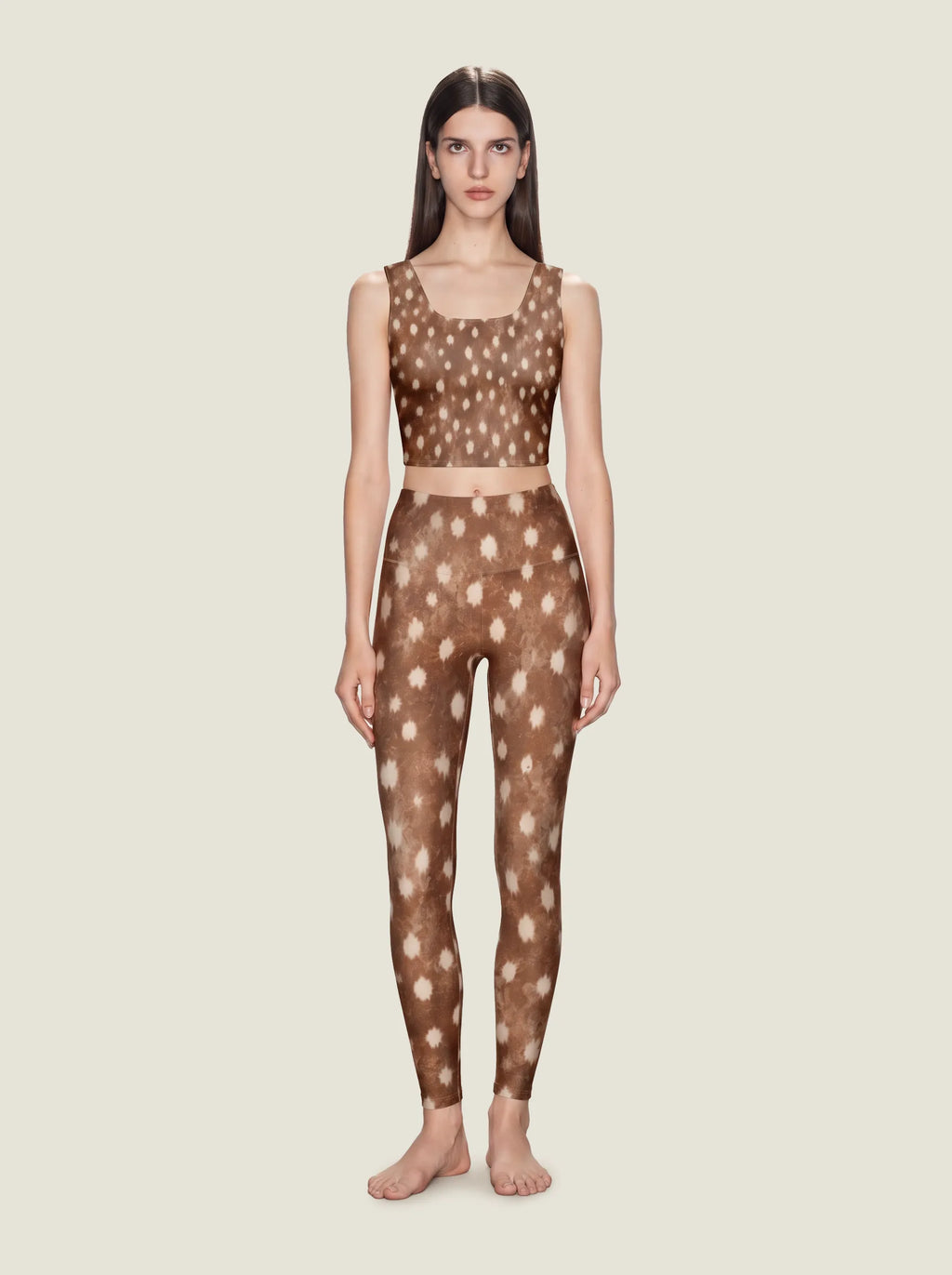 Soft Mist Deer Print Bralette Set