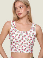 Polka Dot Rose Bud Bralette Set