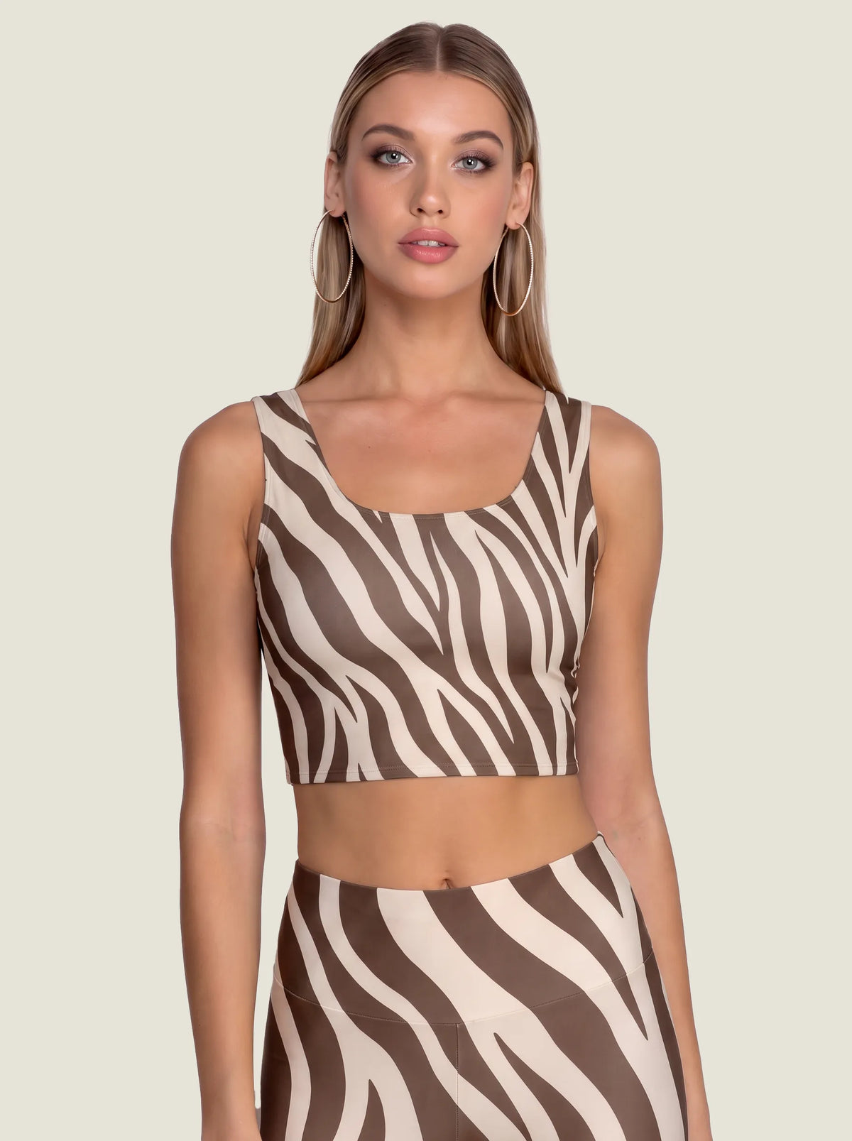 Abstract Zebra Stripe Bralette Set