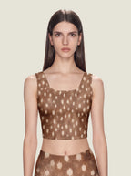 Soft Mist Deer Print Bralette Set