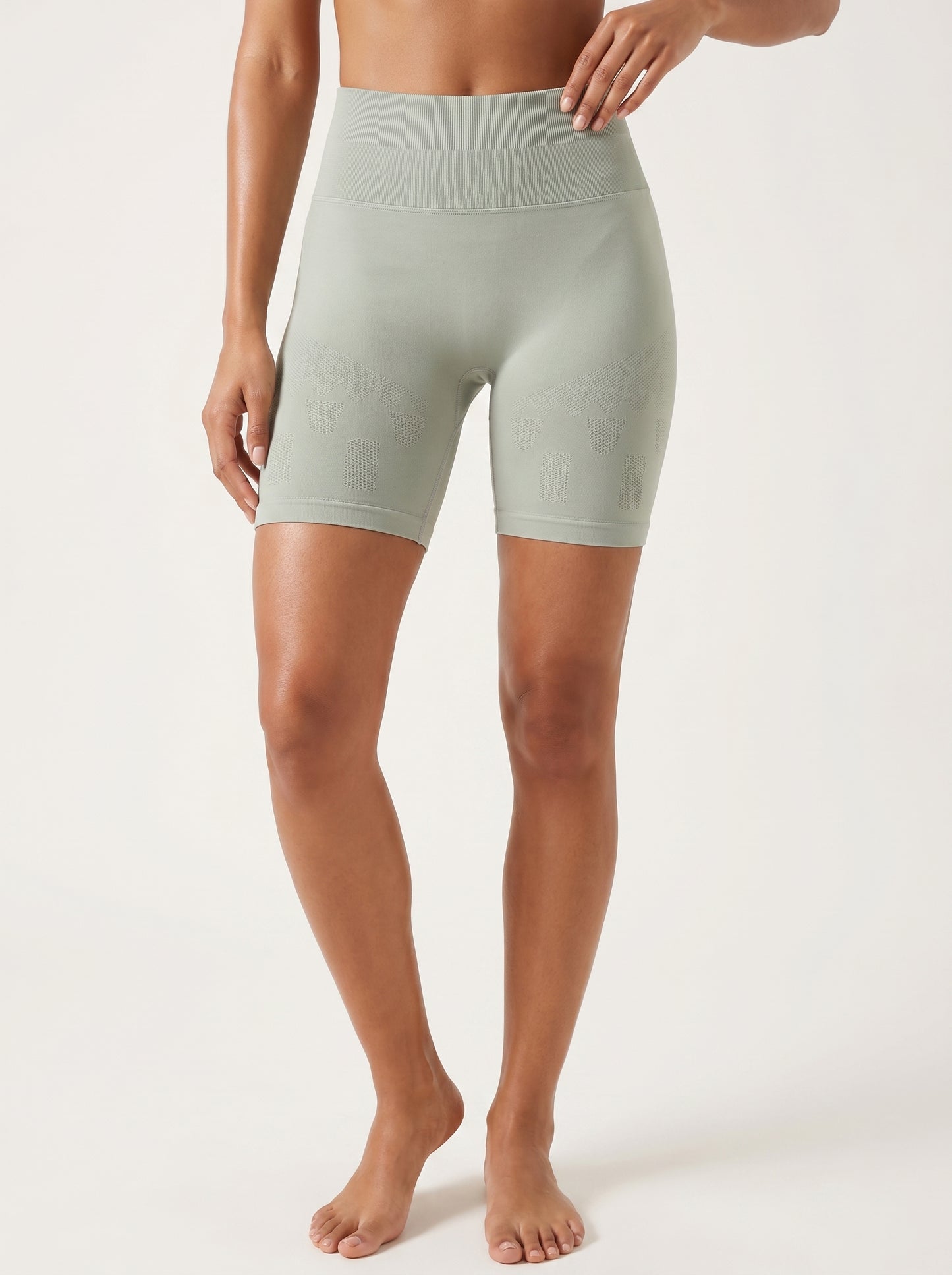 The Aura Series: Geometric Jacquard Seamless Shorts
