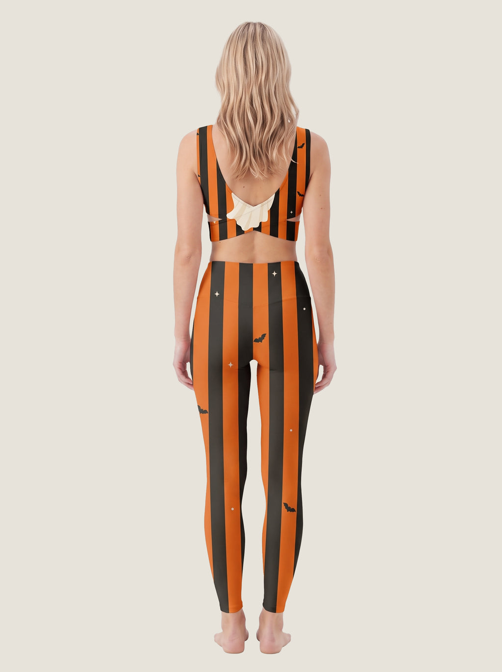 Halloween Ghost Stripe Bralette Set
