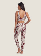 Crimson Heart Branch Crop Top Set