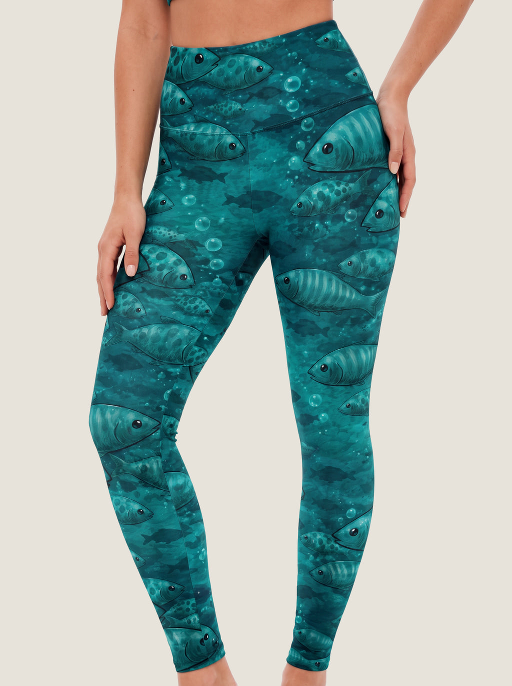 Red Fish in Blue Waters Crop Top Set