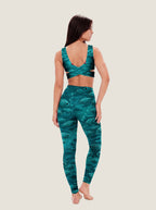 Red Fish in Blue Waters Crop Top Set