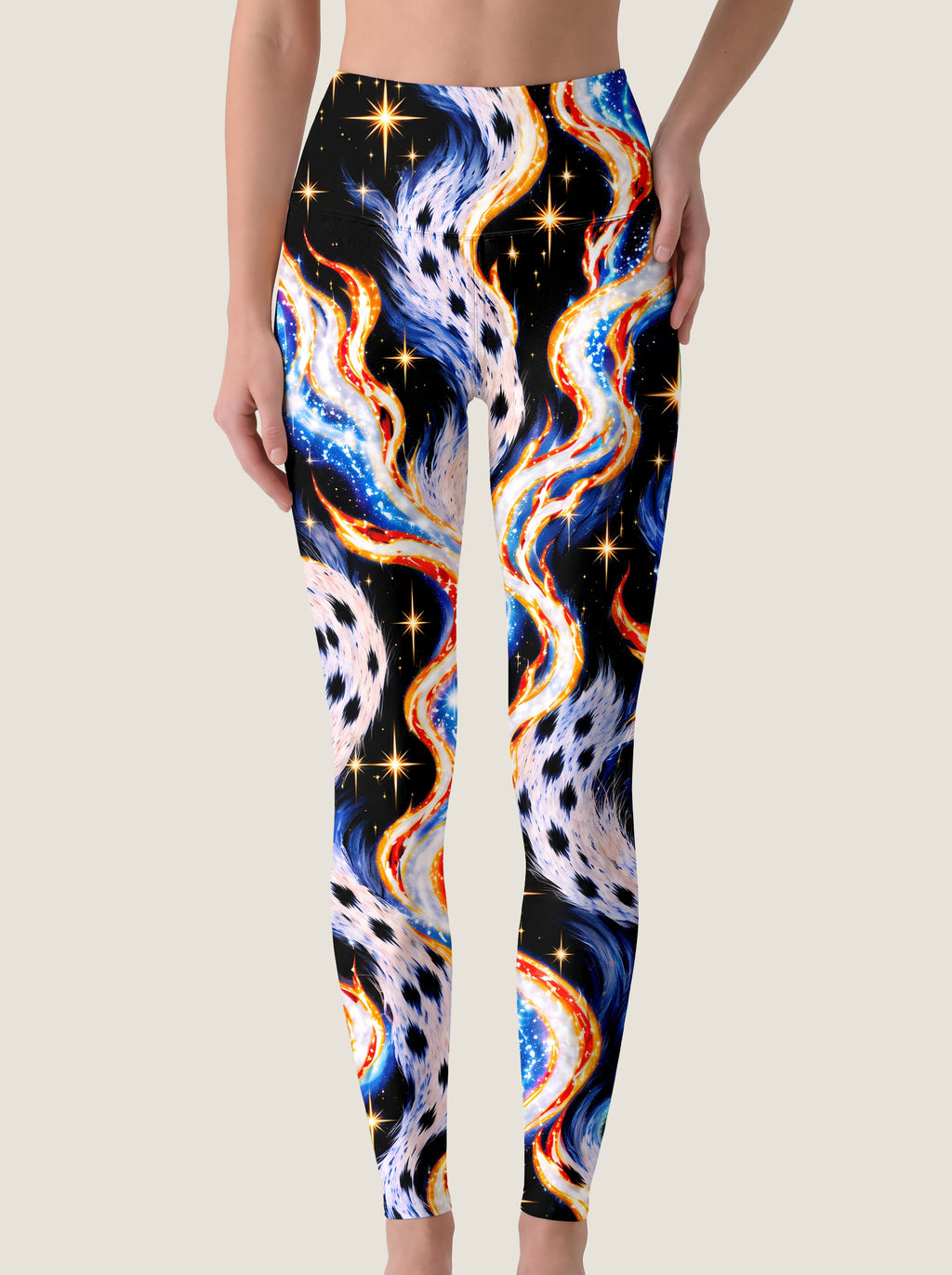 Cosmic Flame Tiger Crop Top Set