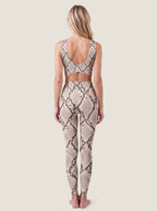 Neutral Python Print Bralette Set
