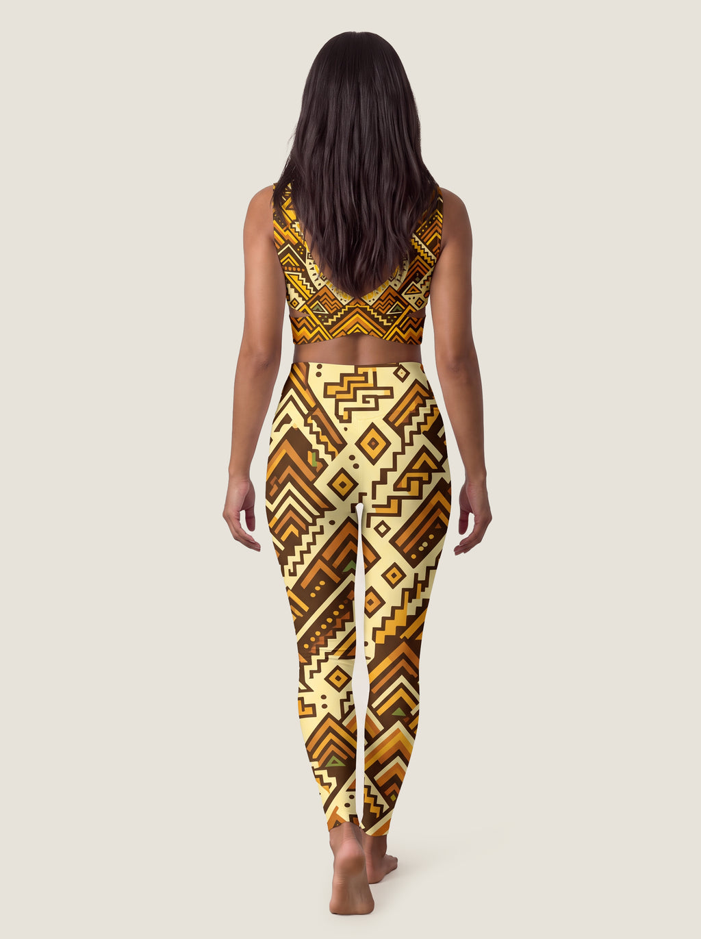 Geometric Sun Motif Bralette Set