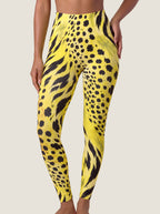 Electric Yellow Animal Print Bralette Set