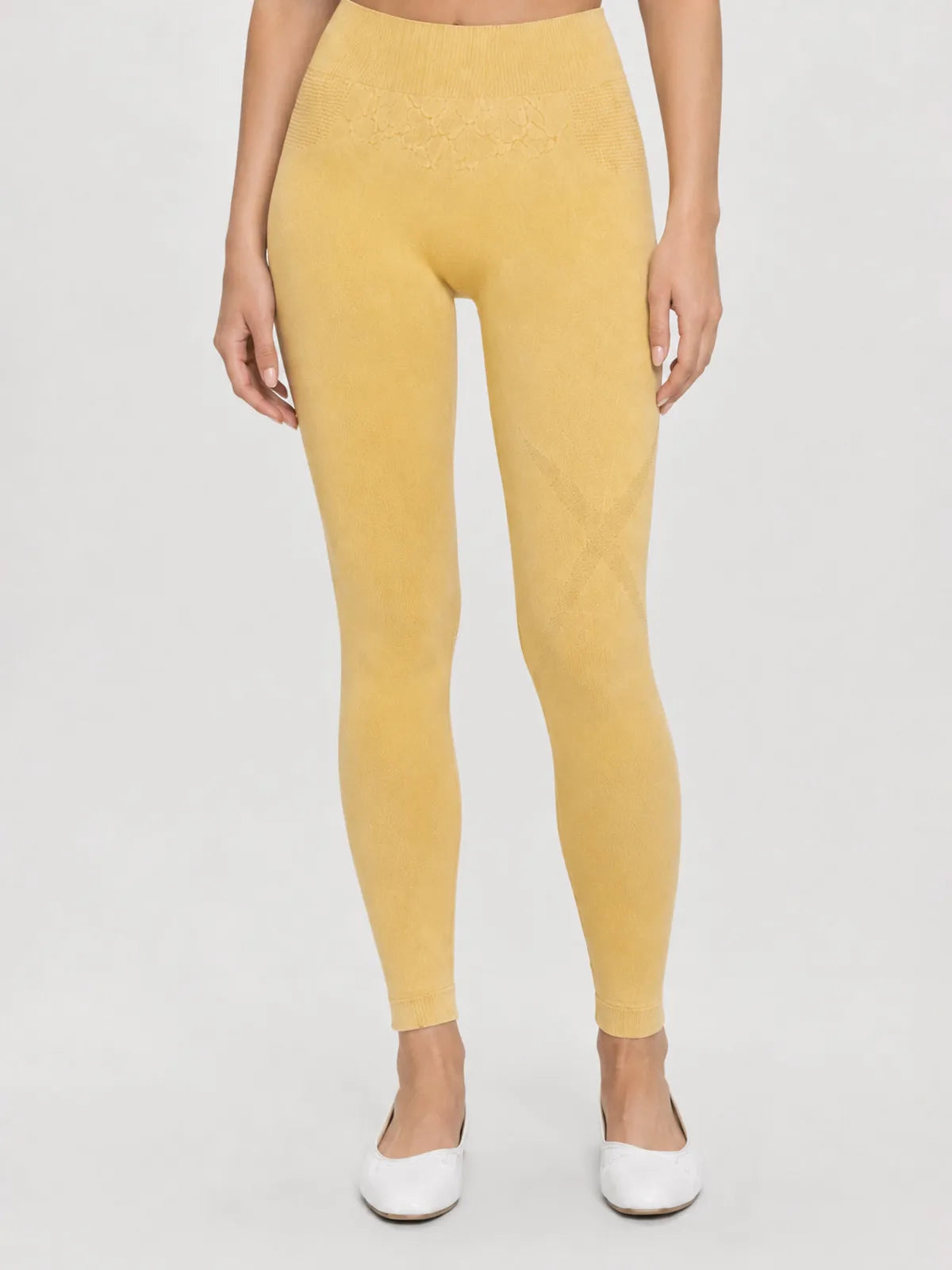 High-Waist Seamless Knit Leggings
