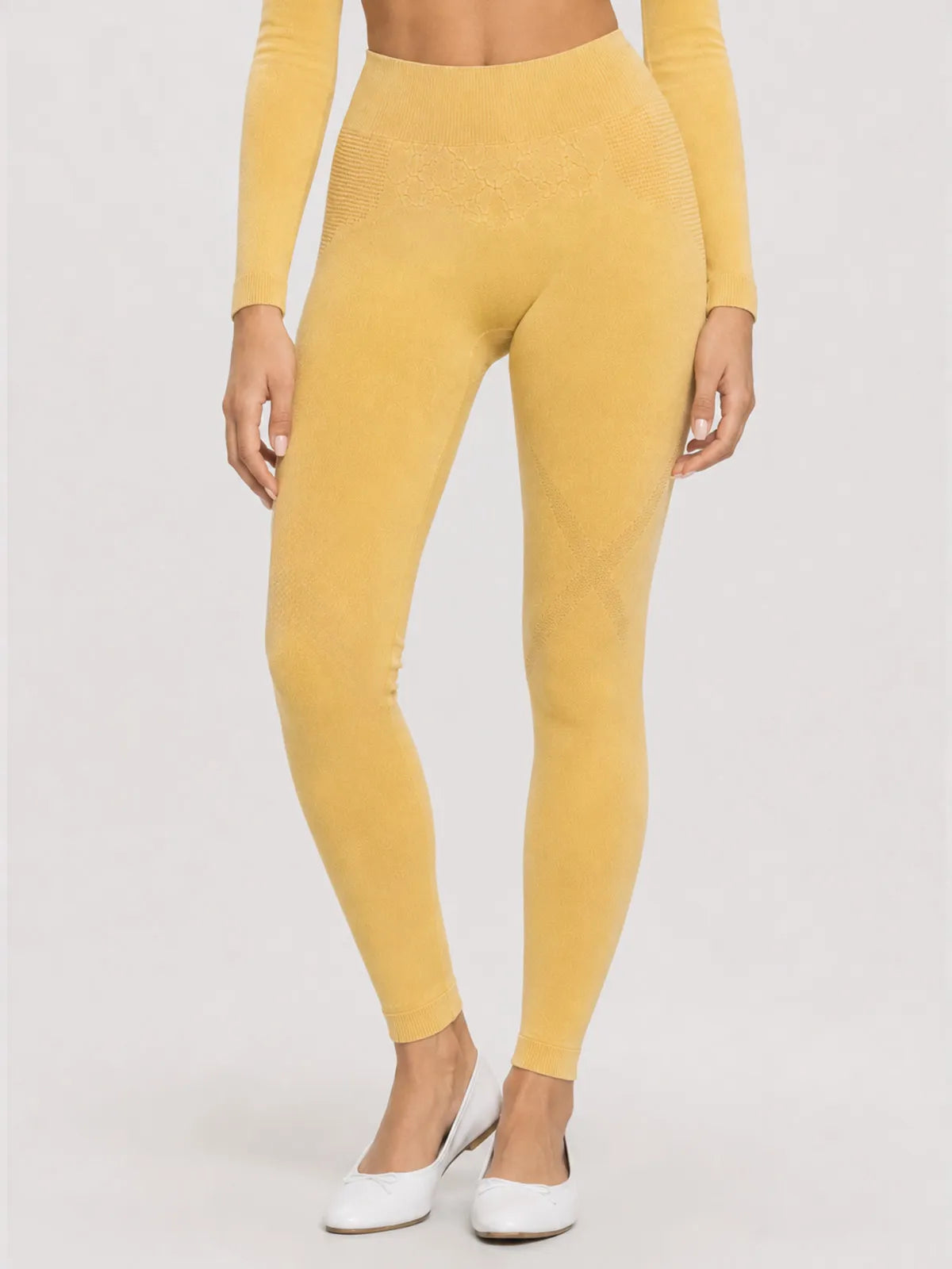 High-Waist Seamless Knit Leggings