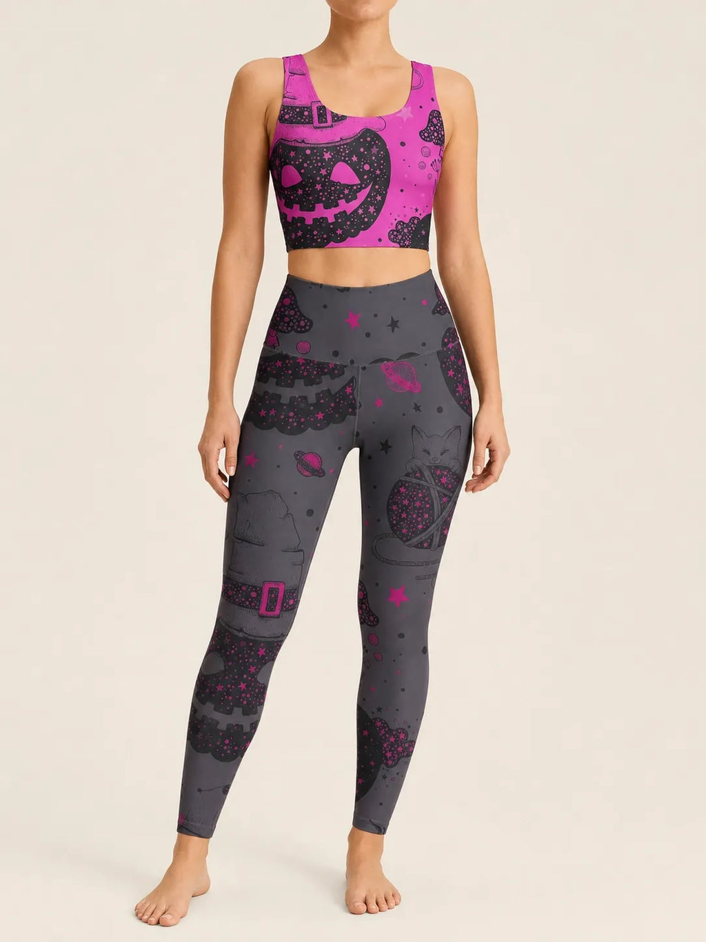 Midnight Magic Halloween Sports Bra Set