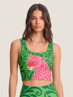 Pink Leopard Botanical Bralette Set