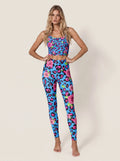 Blue Rose Leopard Sports Bra Set