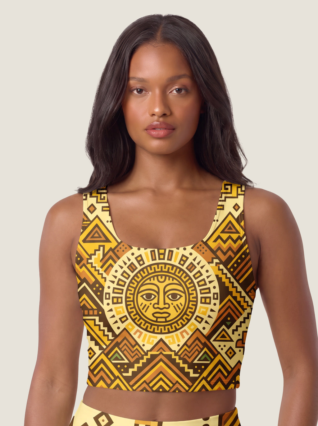 Geometric Sun Motif Bralette Set