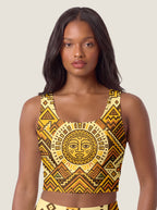 Geometric Sun Motif Bralette Set