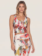 Painterly Bloom Sports Bra Set