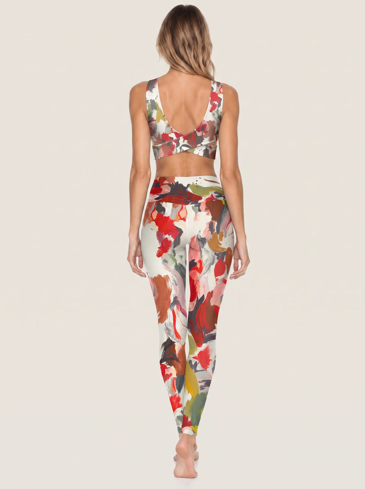 Painterly Bloom Sports Bra Set