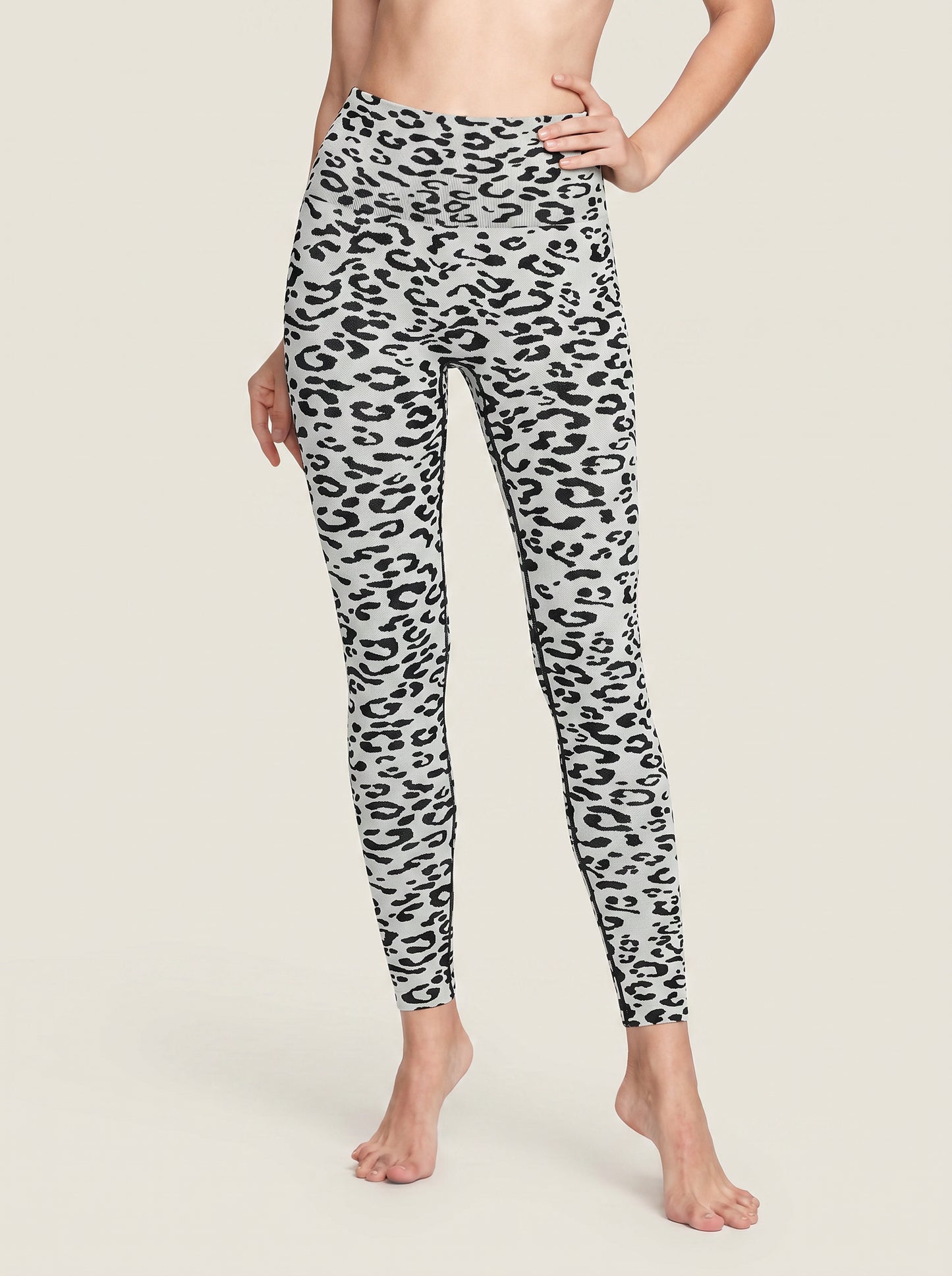 Snow Leopard Jacquard Seamless Leggings