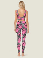 Pink Gothic Cat Graphic Bralette Set