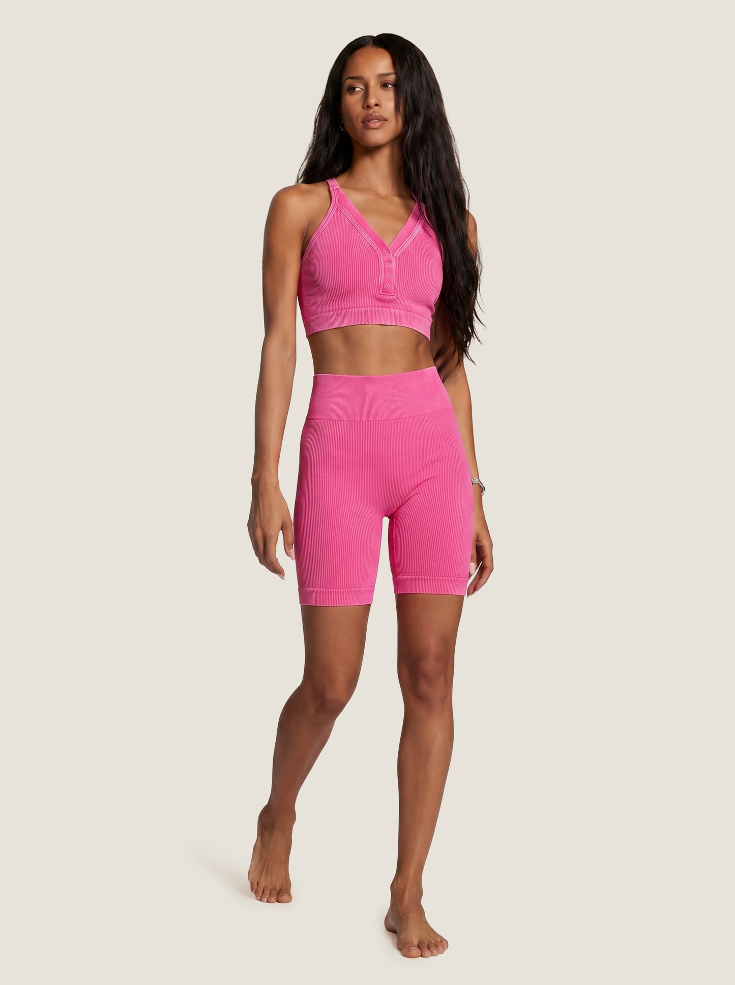 Ribbed Seamless Bike Shorts