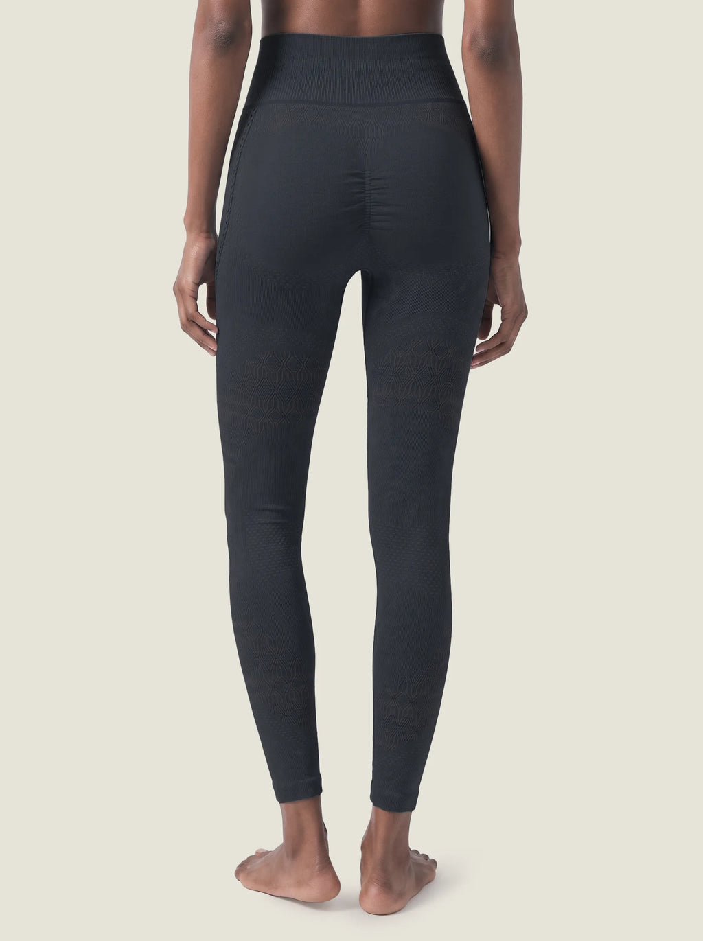 Braided-Trim High-Waist Seamless Leggings