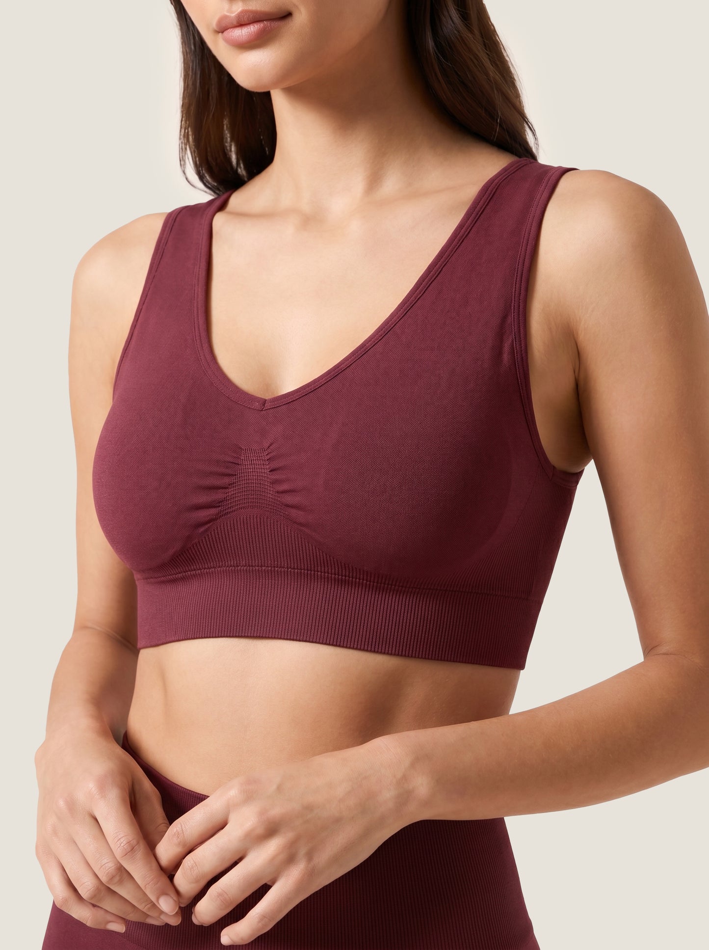 V-Neck Sculpt Seamless Bra